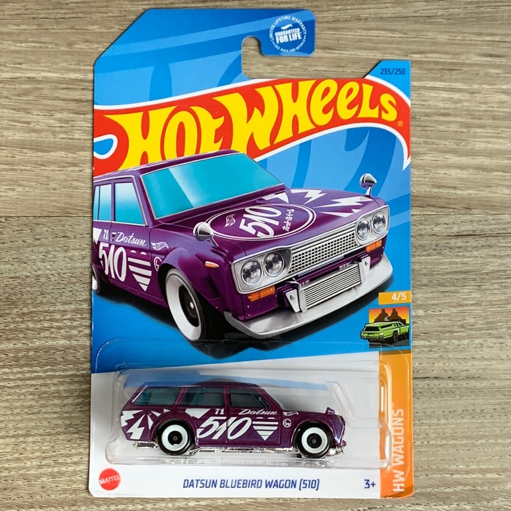 Hot Wheels 1971 Datsun Bluebird 510 Purple Station Wagon Hotwheels Car 2023 New